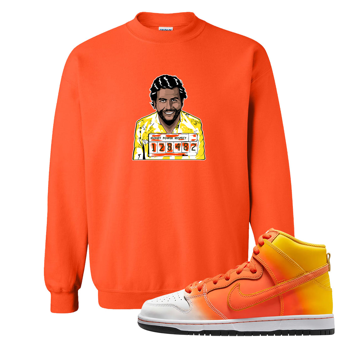 Candy Corn High Dunks Crewneck Sweatshirt | Escobar Illustration, Orange