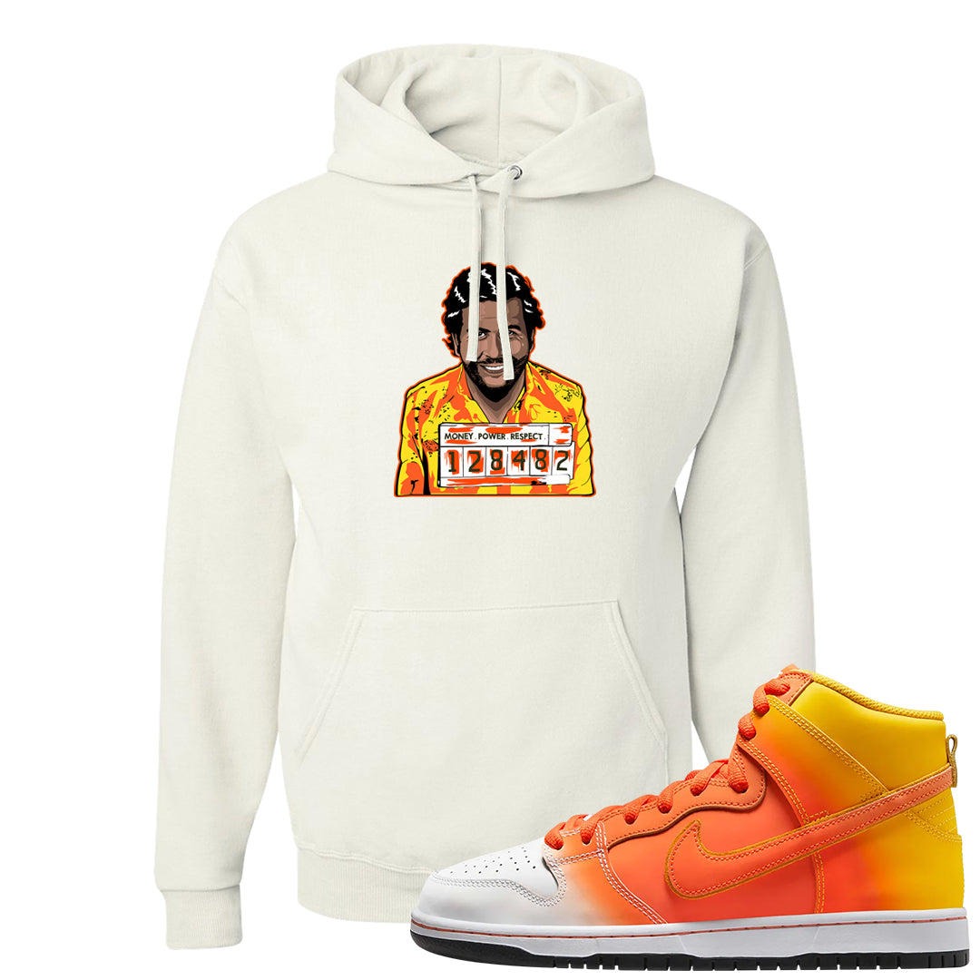 Candy Corn High Dunks Hoodie | Escobar Illustration, White