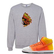 Candy Corn High Dunks Crewneck Sweatshirt | Indian Chief, Ash