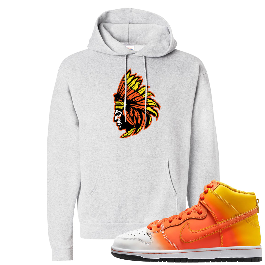 Candy Corn High Dunks Hoodie | Indian Chief, Ash