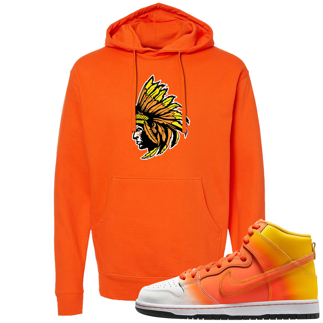 Candy Corn High Dunks Hoodie | Indian Chief, Orange