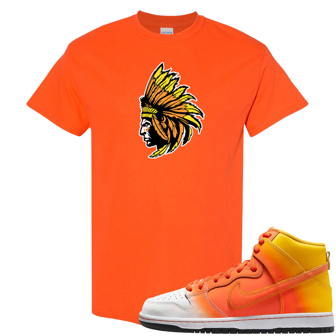 Candy Corn High Dunks T Shirt | Indian Chief, Orange