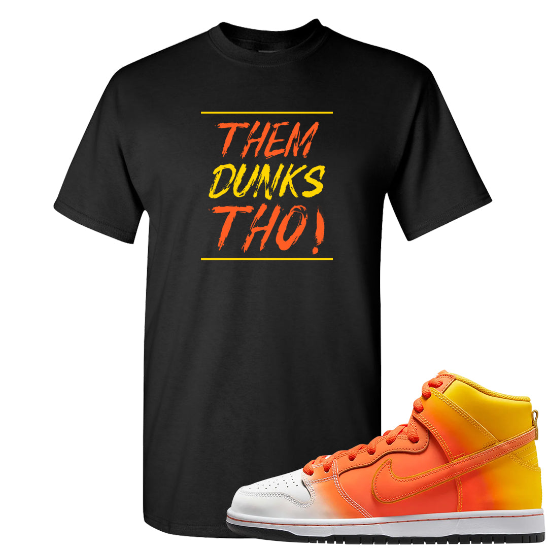 Candy Corn High Dunks T Shirt | Them Dunks Tho, Black