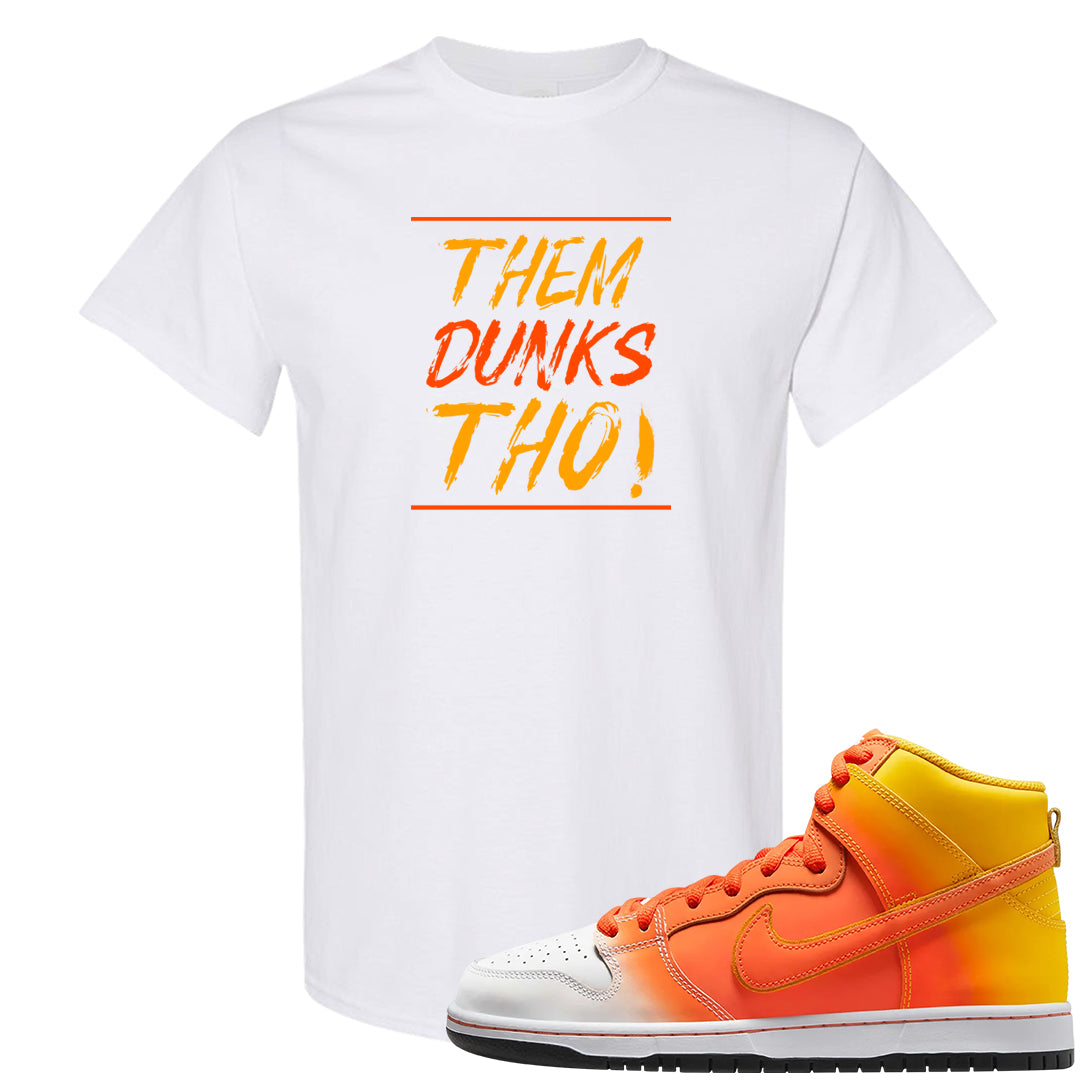 Candy Corn High Dunks T Shirt | Them Dunks Tho, White