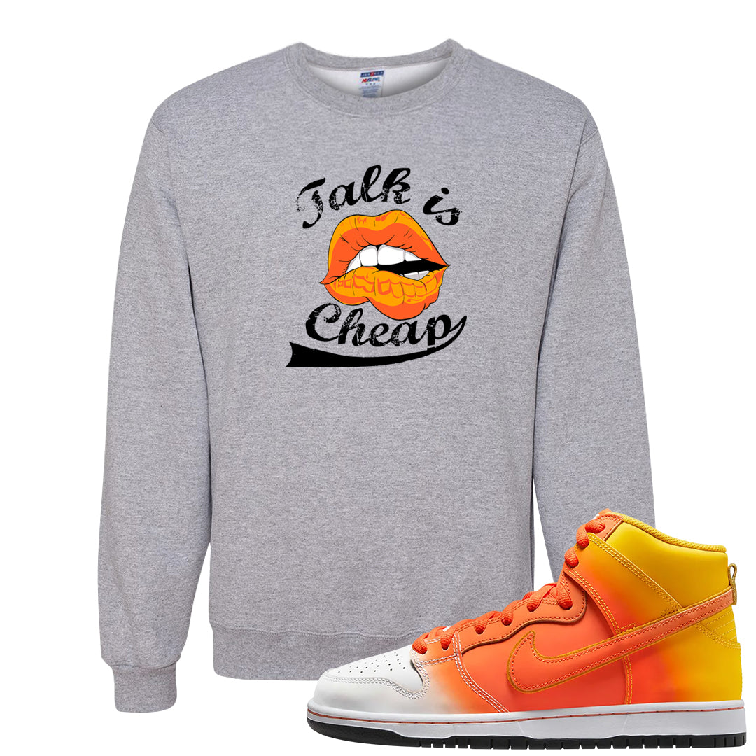 Candy Corn High Dunks Crewneck Sweatshirt | Talk Lips, Ash