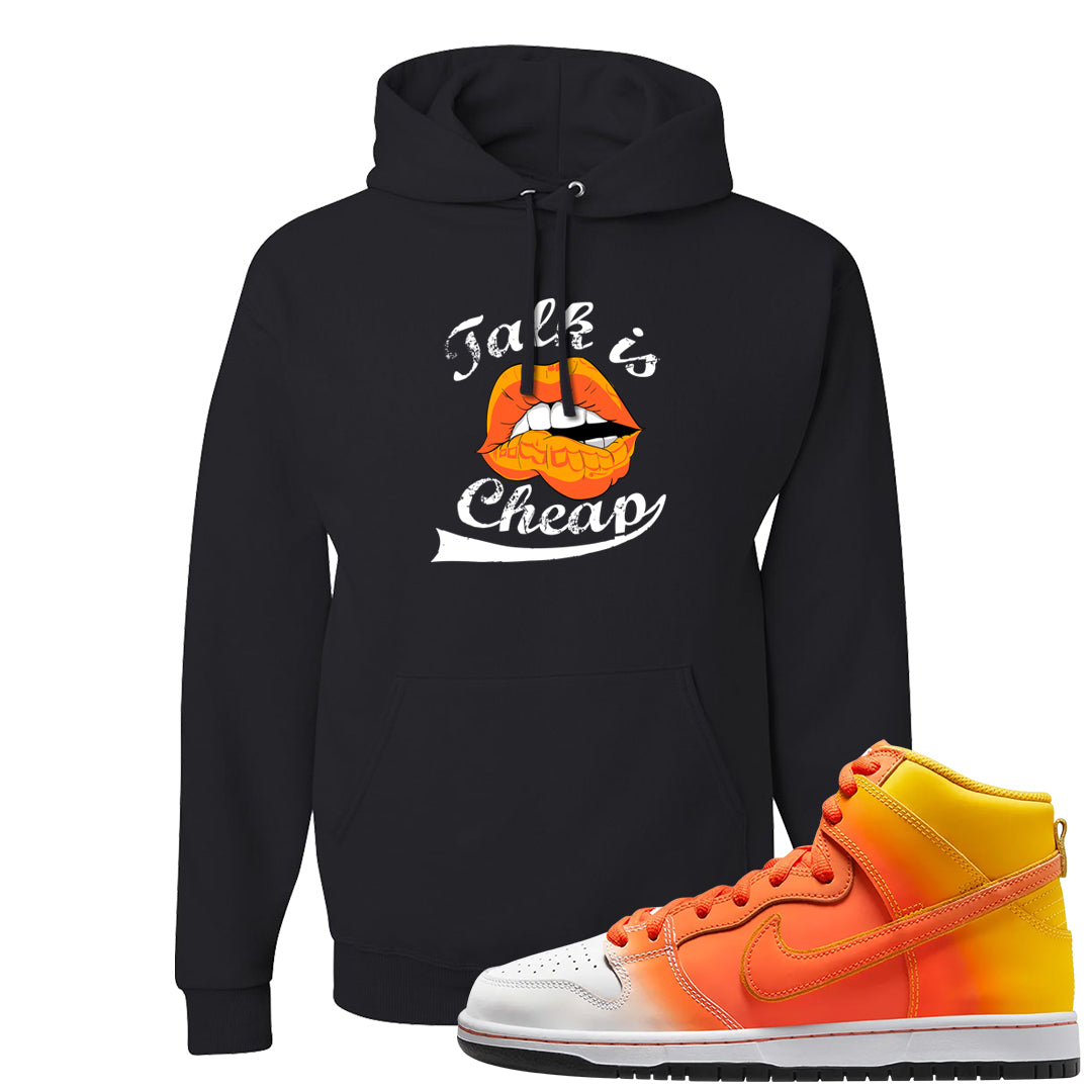 Candy Corn High Dunks Hoodie | Talk Lips, Black