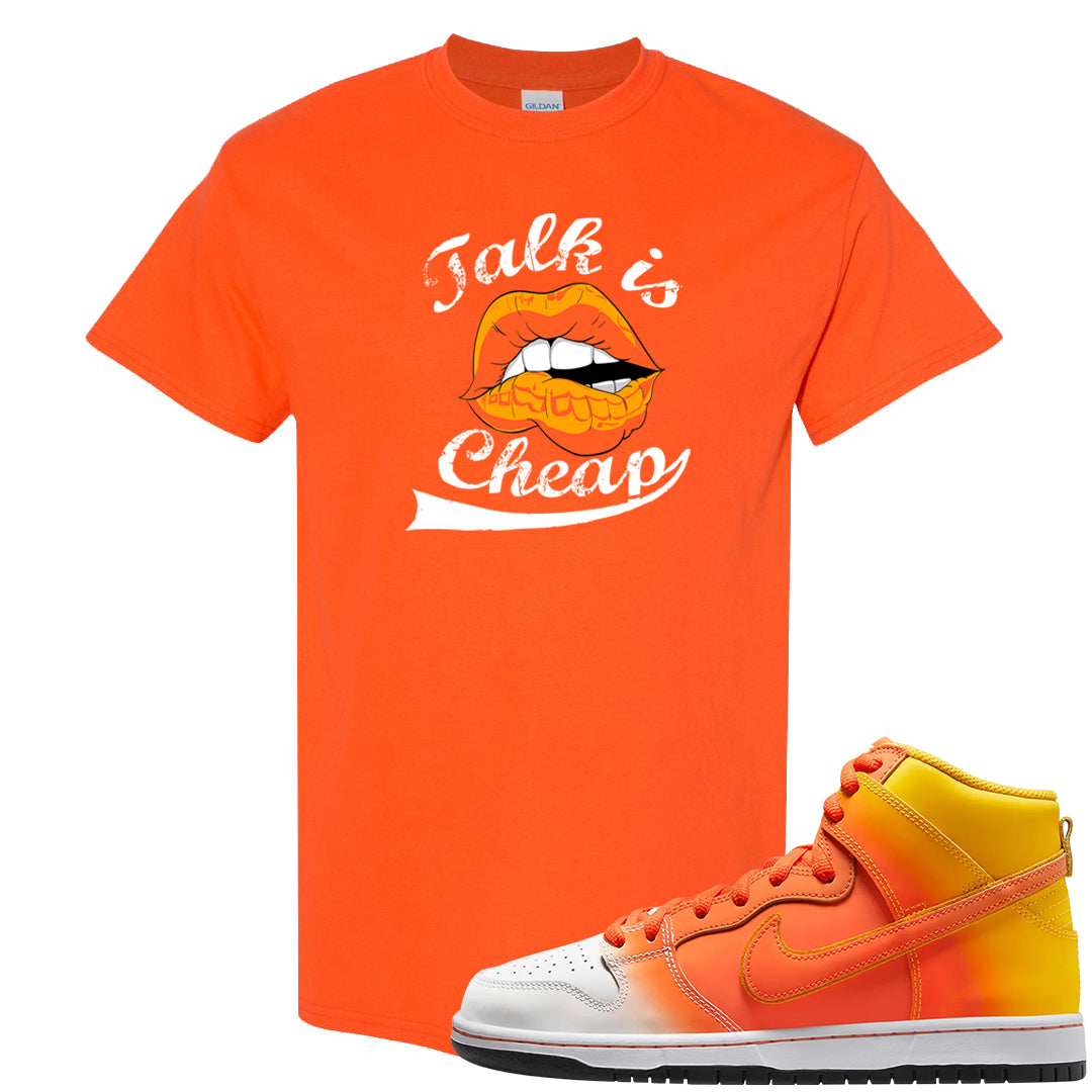 Candy Corn High Dunks T Shirt | Talk Lips, Orange