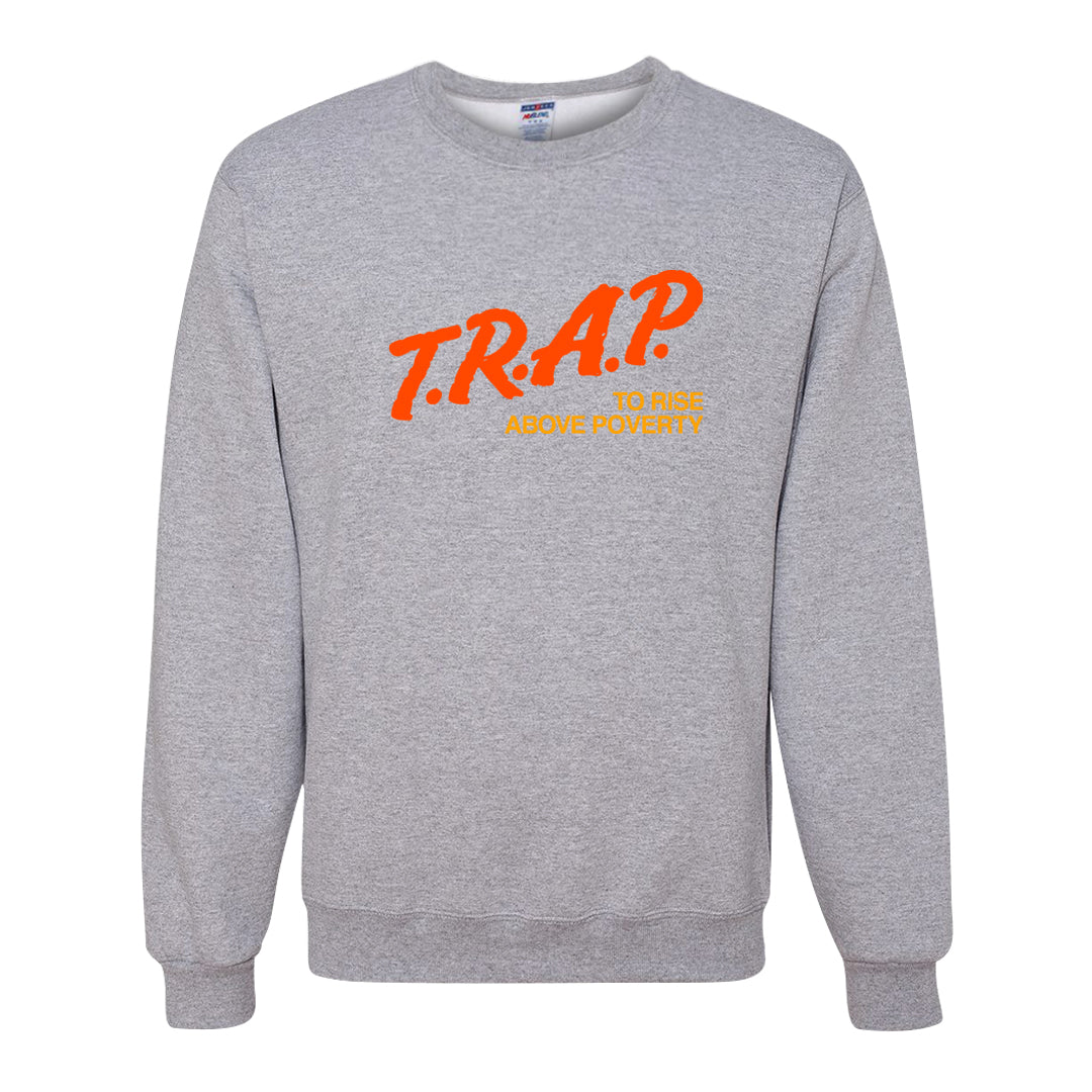 Candy Corn High Dunks Crewneck Sweatshirt | Trap To Rise Above Poverty, Ash