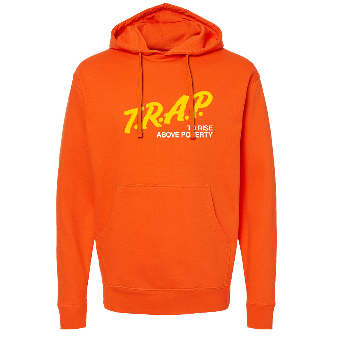 Candy Corn High Dunks Hoodie | Trap To Rise Above Poverty, Orange