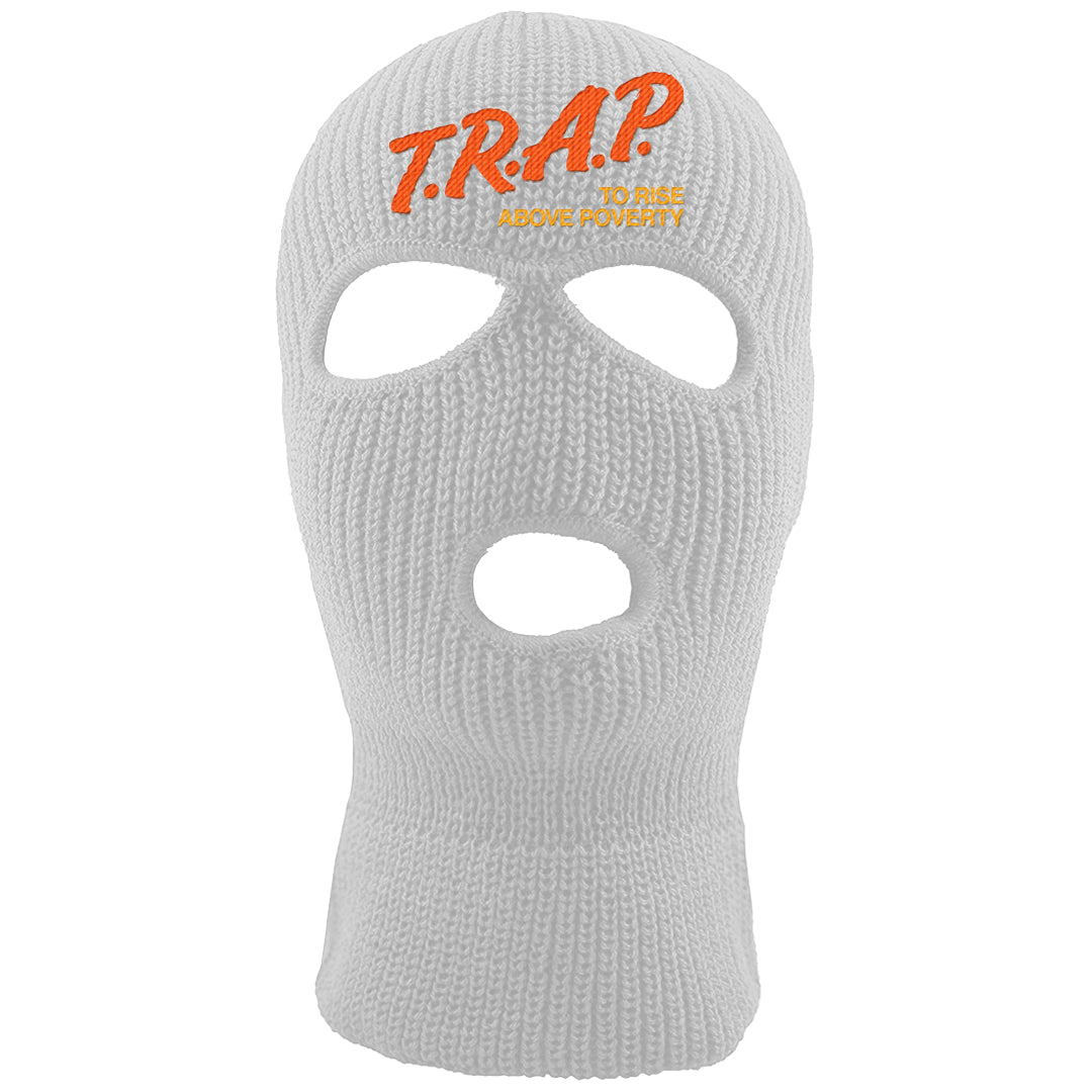 Candy Corn High Dunks Ski Mask | Trap To Rise Above Poverty, White