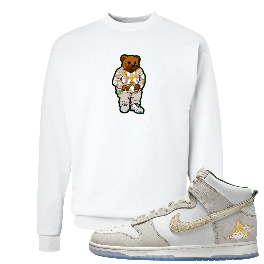 Lunar New Year High Dunks Crewneck Sweatshirt | Sweater Bear, White