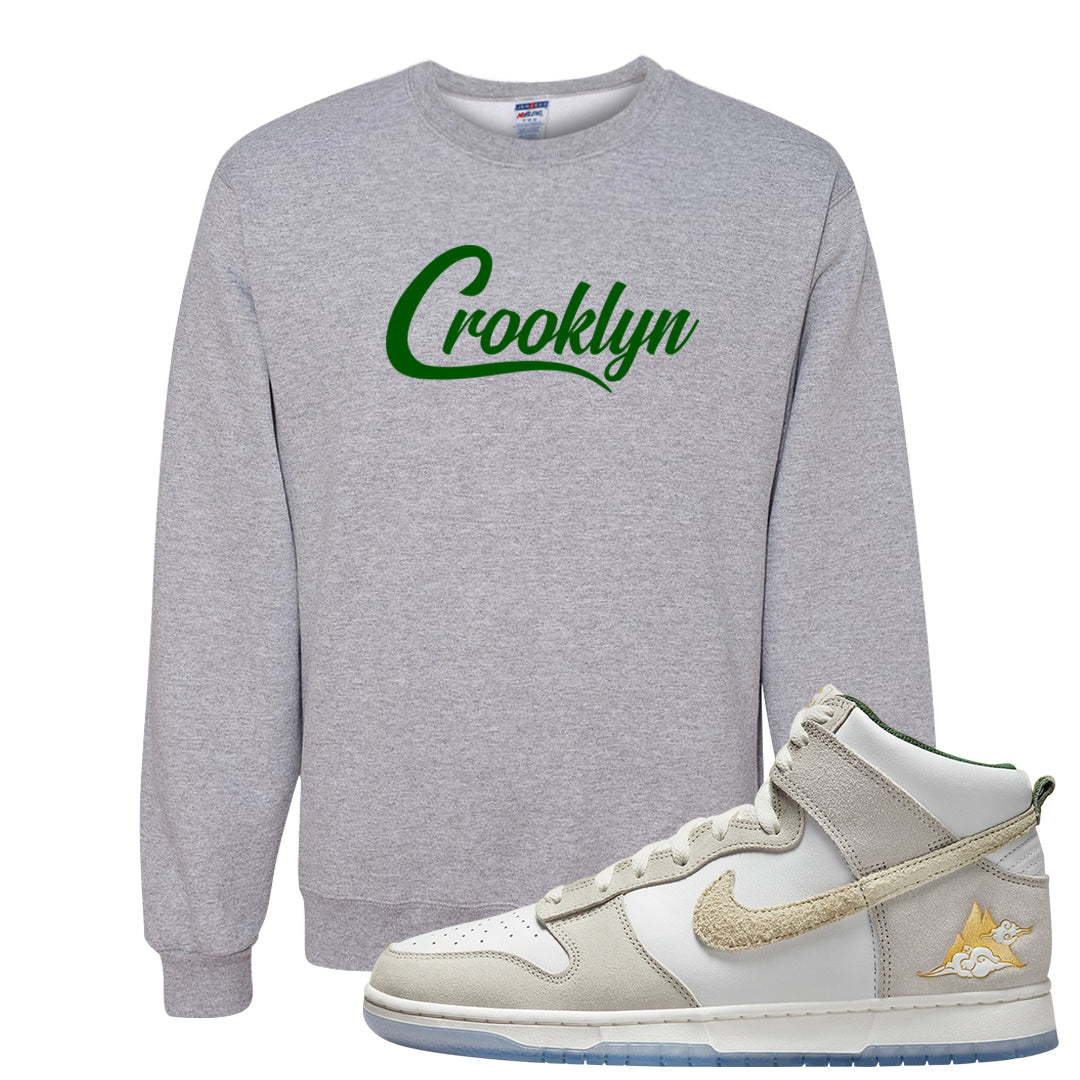 Lunar New Year High Dunks Crewneck Sweatshirt | Crooklyn, Ash