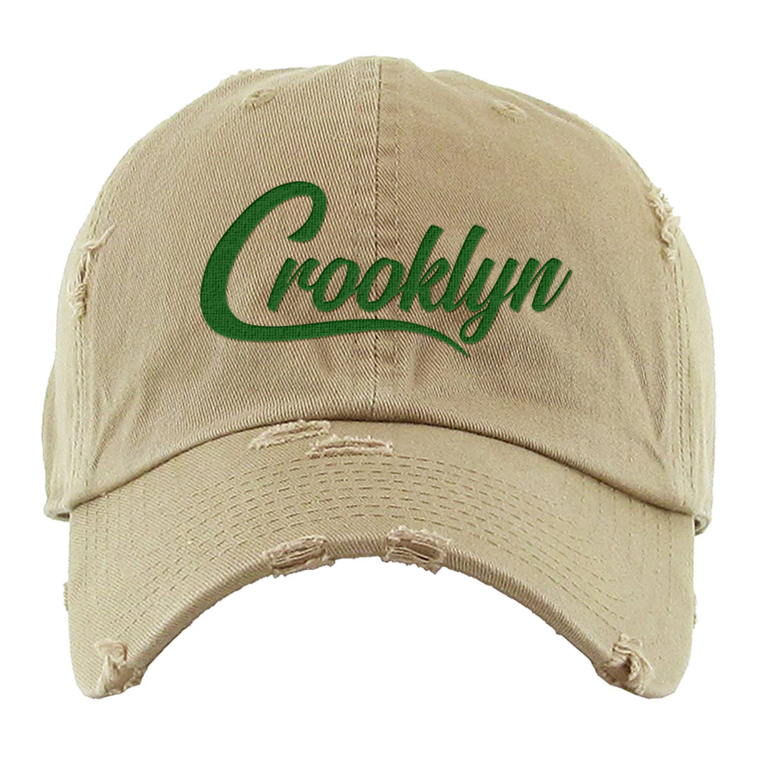 Lunar New Year High Dunks Distressed Dad Hat | Crooklyn, Khaki