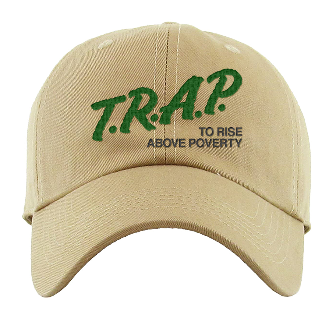 Lunar New Year High Dunks Dad Hat | Trap To Rise Above Poverty, Khaki