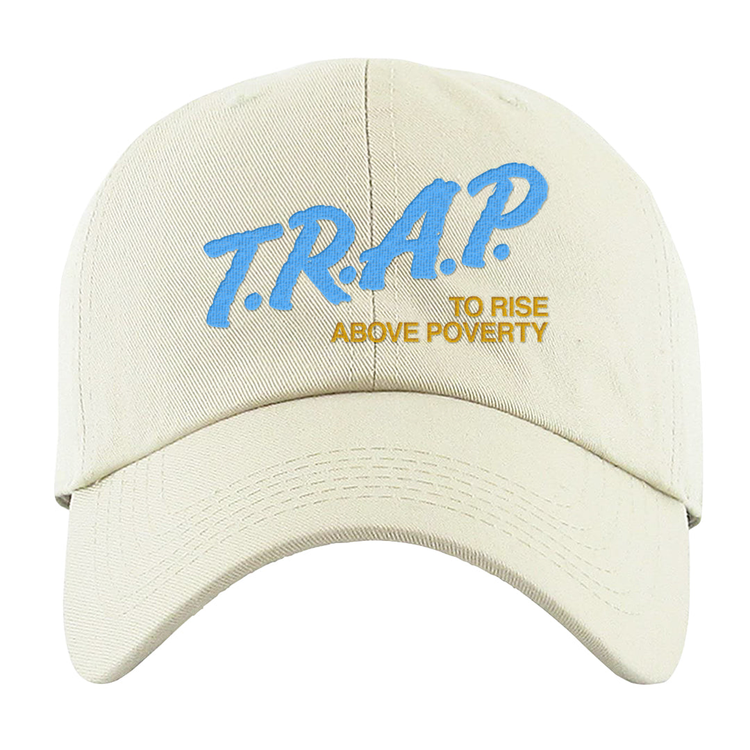 Lunar New Year High Dunks Dad Hat | Trap To Rise Above Poverty, White