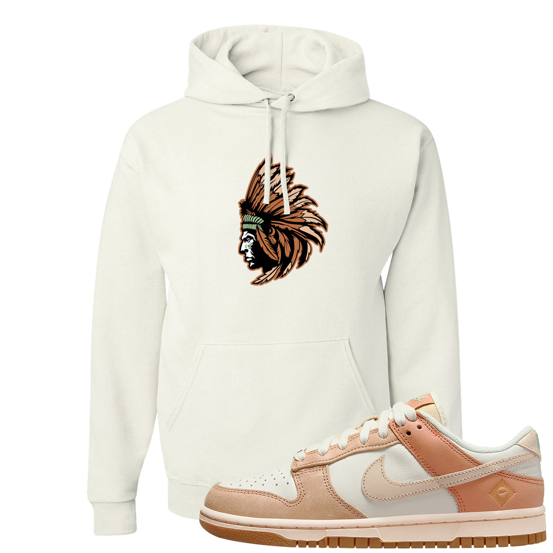 Austria Low Dunks Hoodie | Indian Chief, White