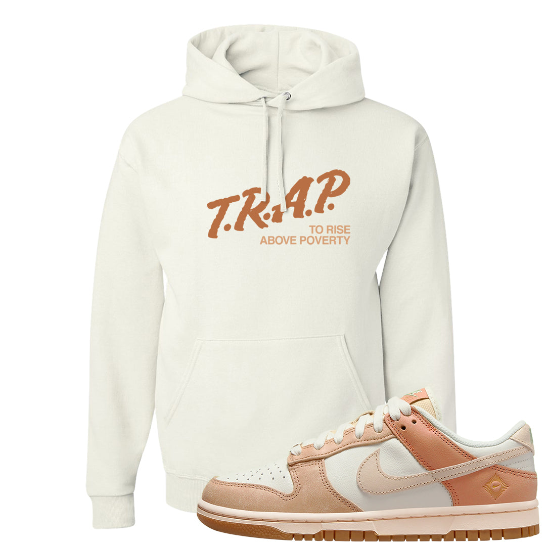 Austria Low Dunks Hoodie | Trap To Rise Above Poverty, White