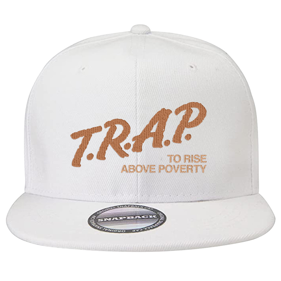 Austria Low Dunks Snapback Hat | Trap To Rise Above Poverty, White