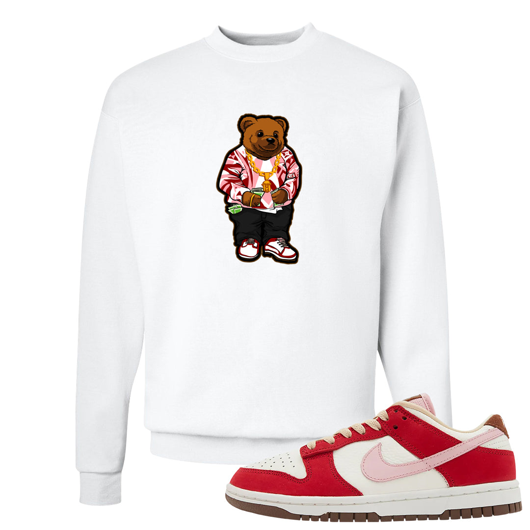 Bacon Low Dunks Crewneck Sweatshirt | Sweater Bear, White