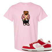 Bacon Low Dunks T Shirt | Sweater Bear, Light Pink