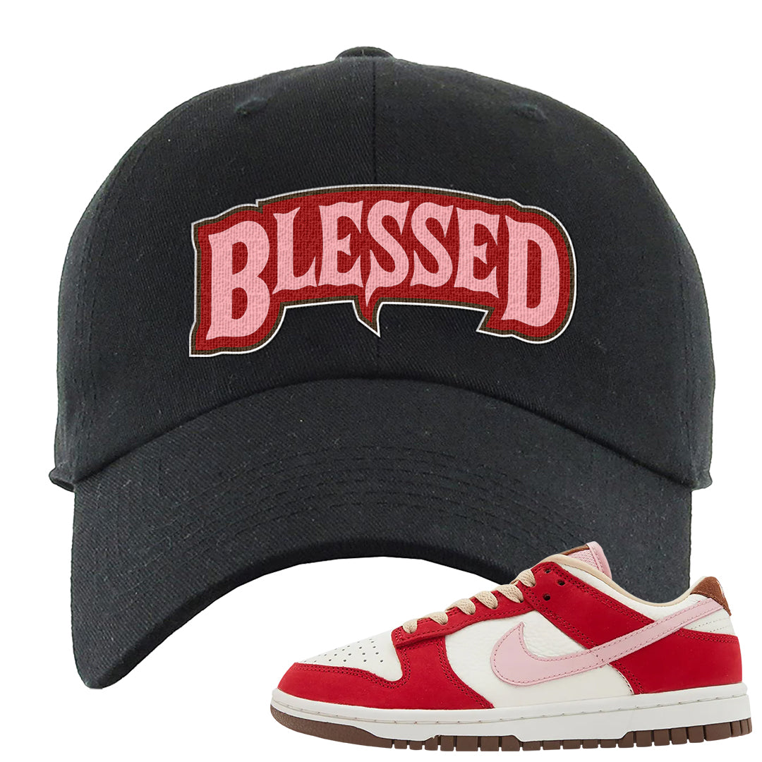 Bacon Low Dunks Dad Hat | Blessed Arch, Black