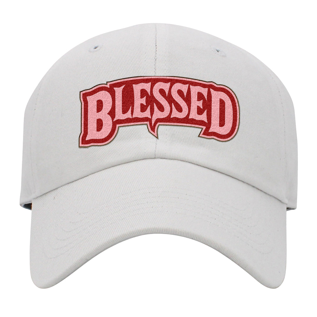 Bacon Low Dunks Dad Hat | Blessed Arch, White