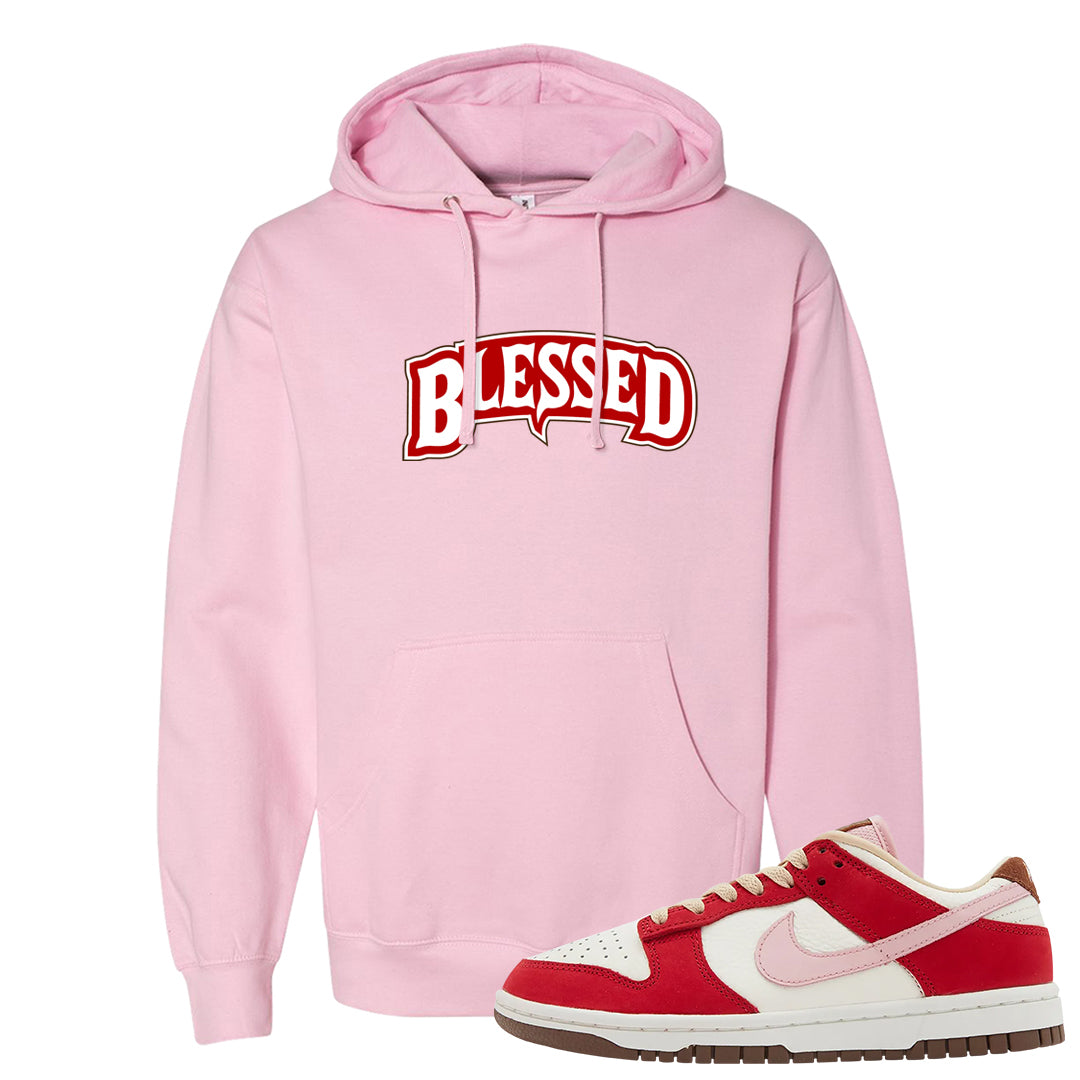 Bacon Low Dunks Hoodie | Blessed Arch, Light Pink