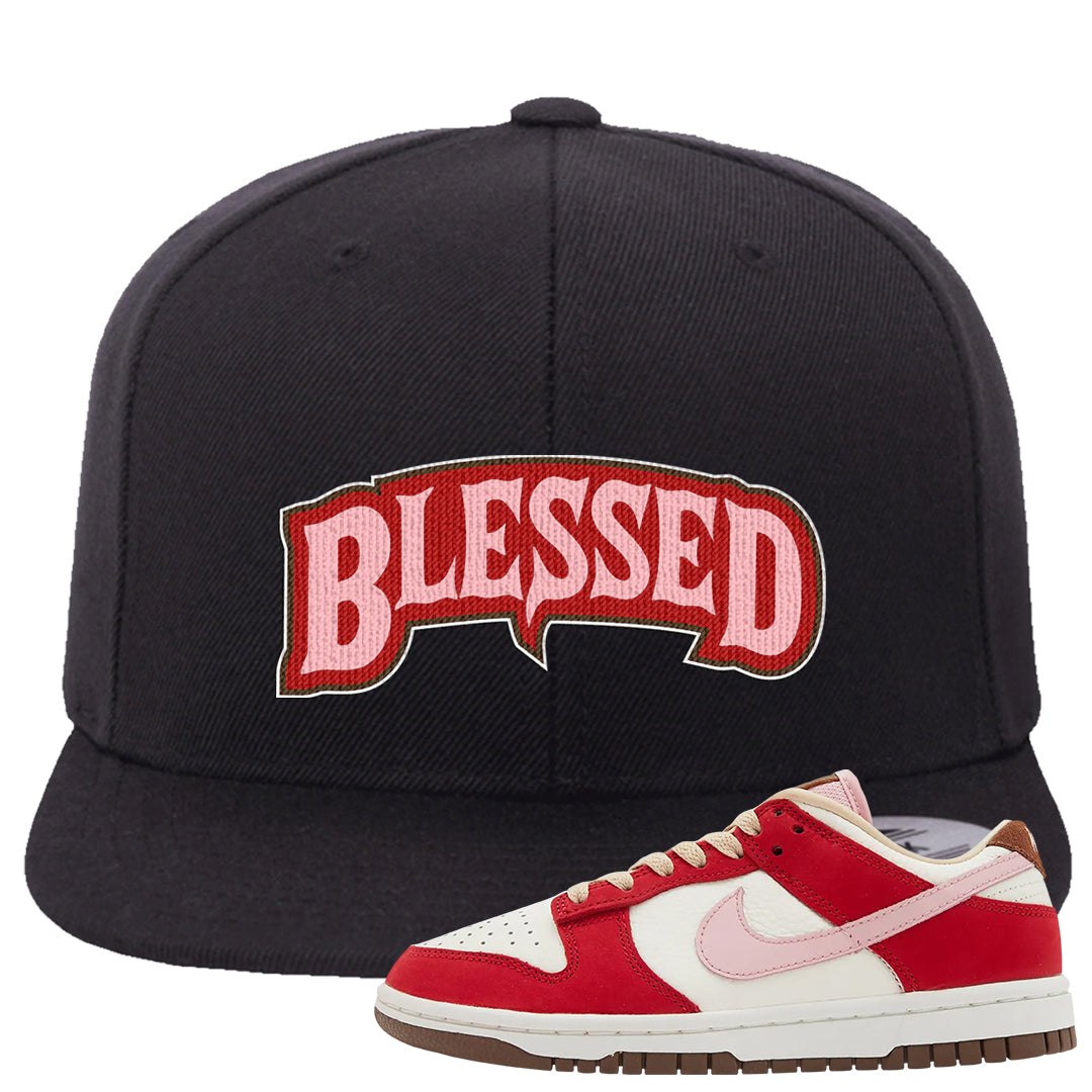 Bacon Low Dunks Snapback Hat | Blessed Arch, Black