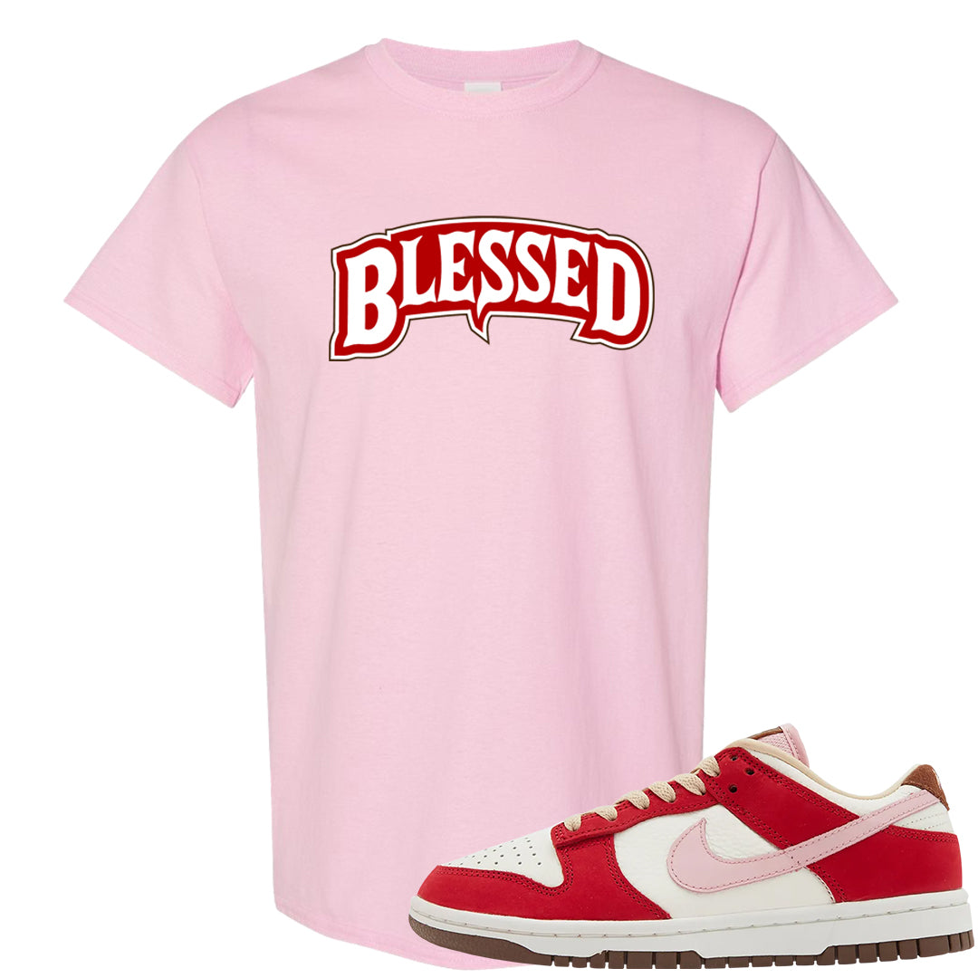 Bacon Low Dunks T Shirt | Blessed Arch, Light Pink