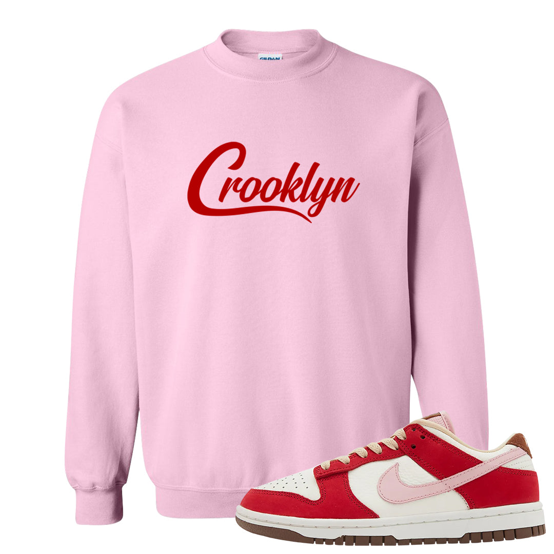 Bacon Low Dunks Crewneck Sweatshirt | Crooklyn, Light Pink