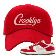 Bacon Low Dunks Dad Hat | Crooklyn, Red