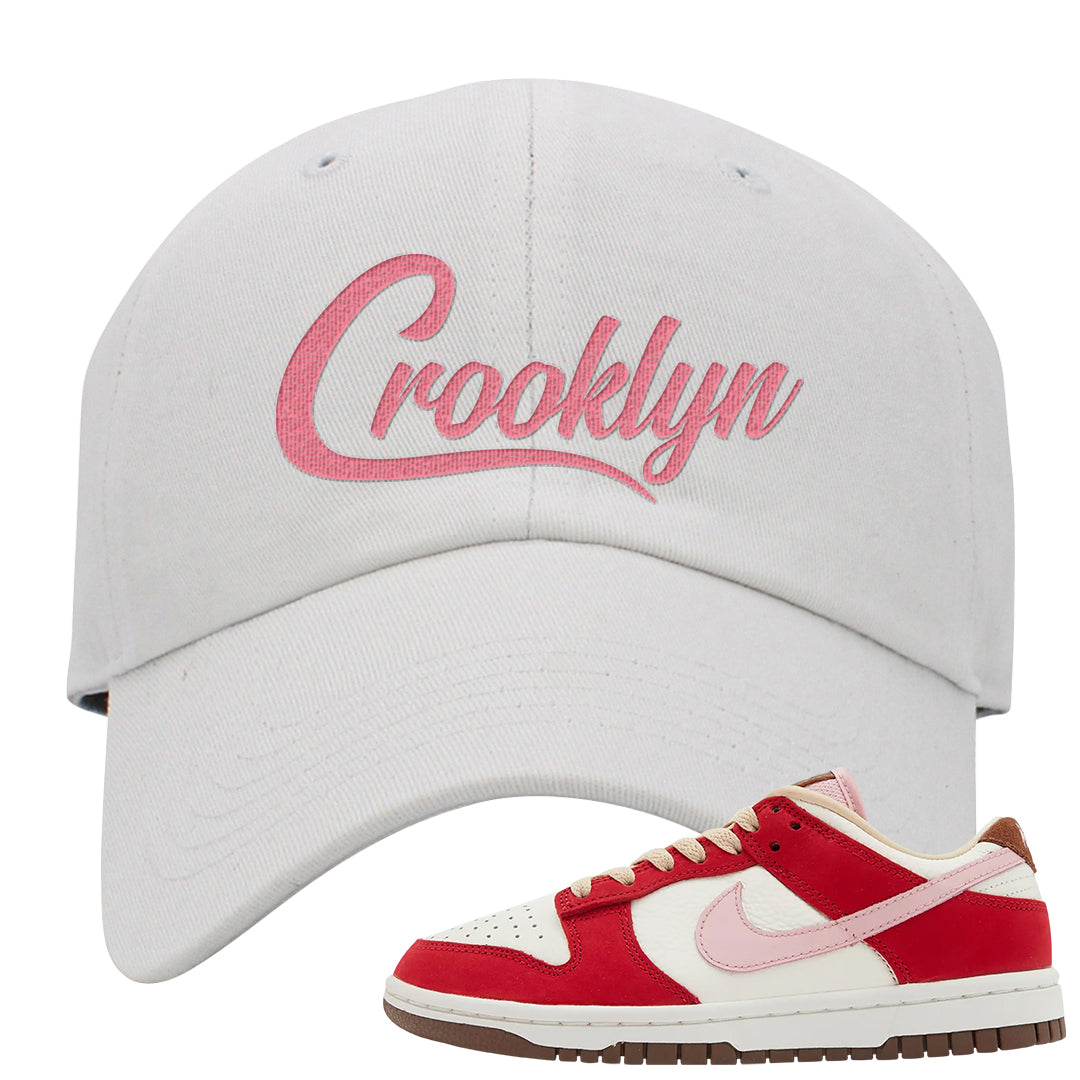 Bacon Low Dunks Dad Hat | Crooklyn, White