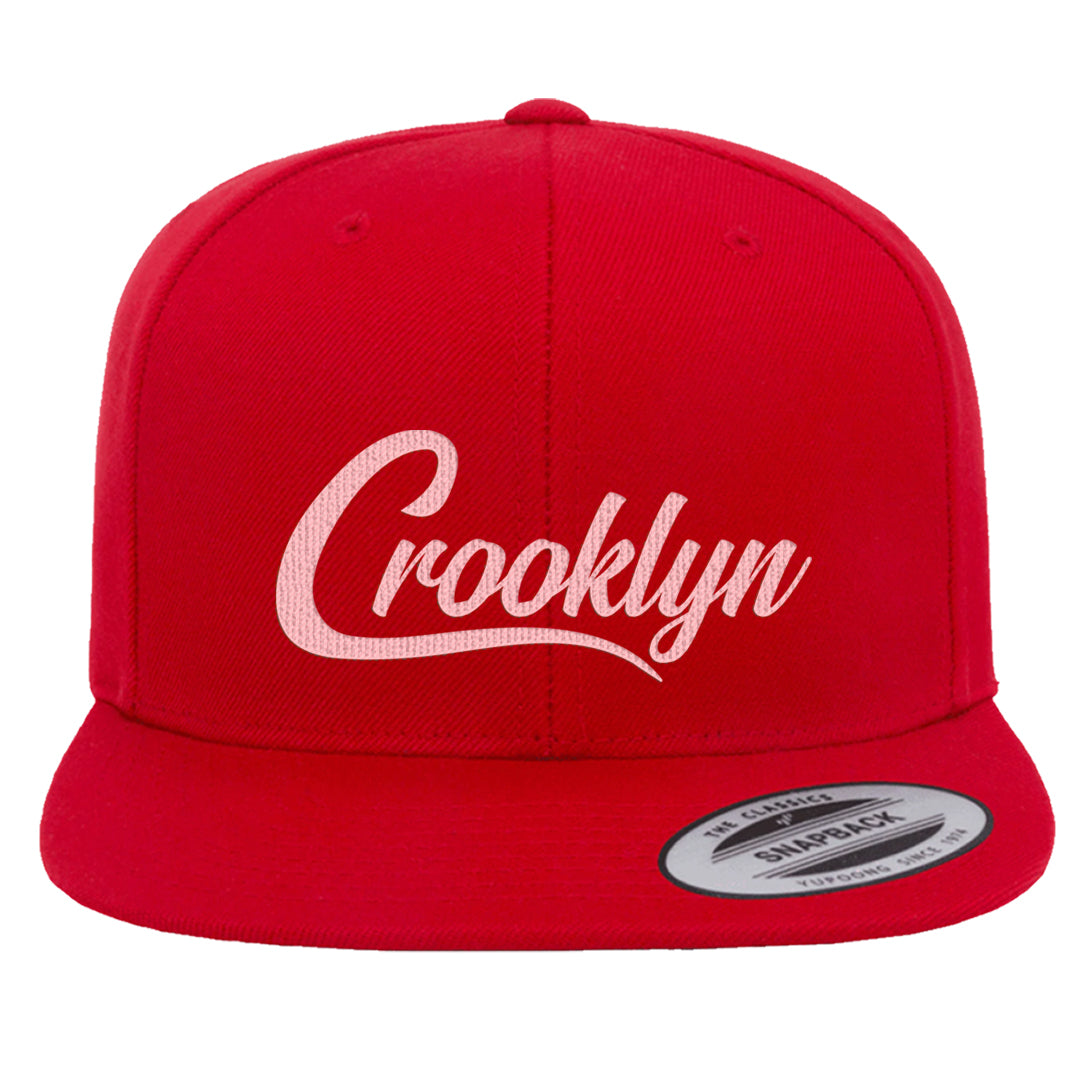 Bacon Low Dunks Snapback Hat | Crooklyn, Red