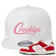 Bacon Low Dunks Snapback Hat | Crooklyn, White