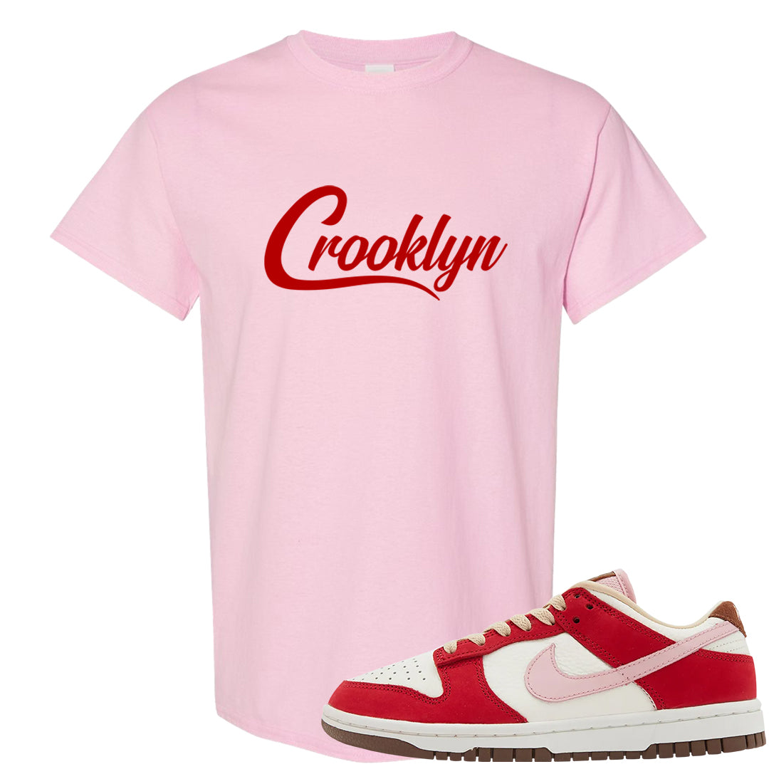 Bacon Low Dunks T Shirt | Crooklyn, Light Pink