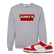 Bacon Low Dunks Crewneck Sweatshirt | Dunks N Boards, Ash