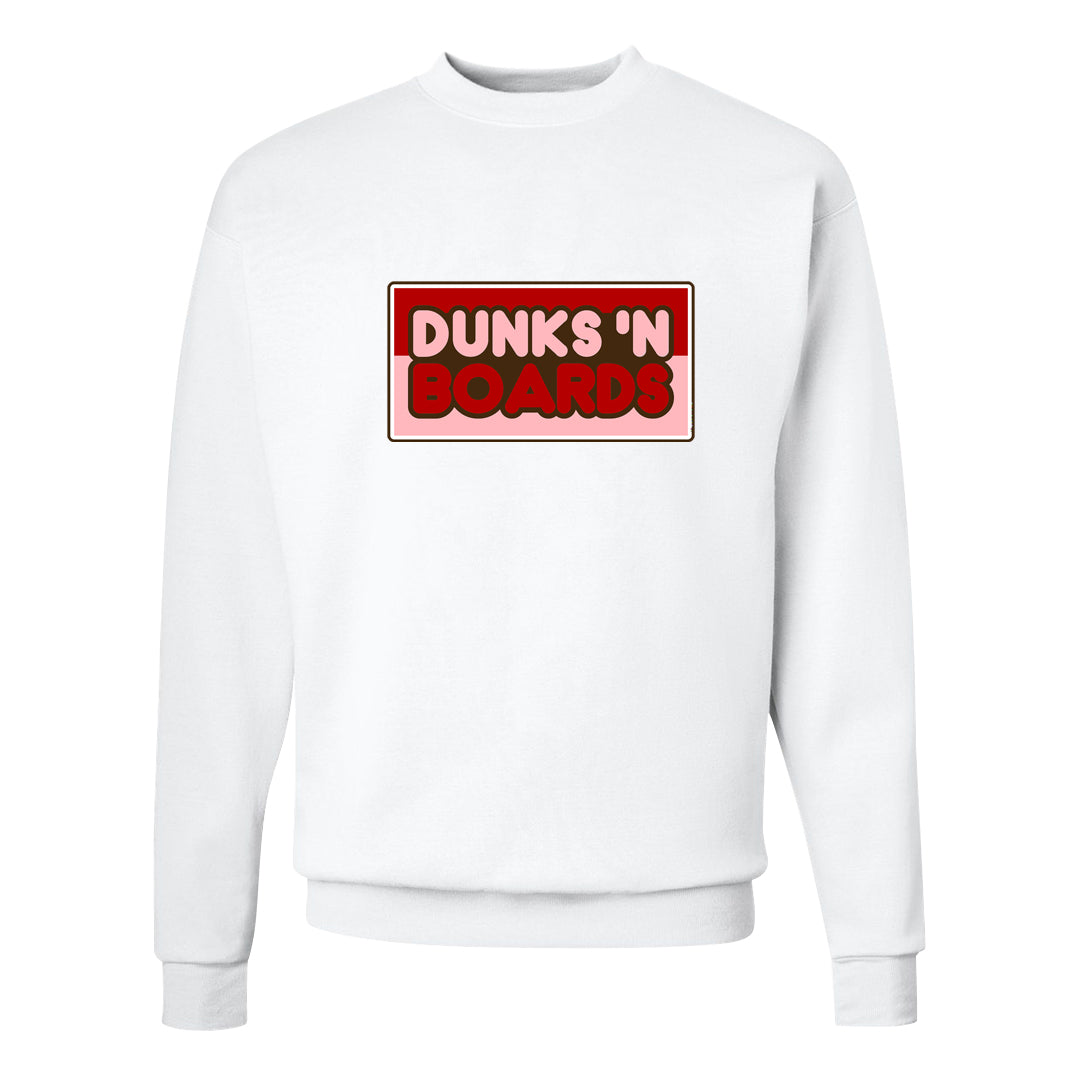 Bacon Low Dunks Crewneck Sweatshirt | Dunks N Boards, White
