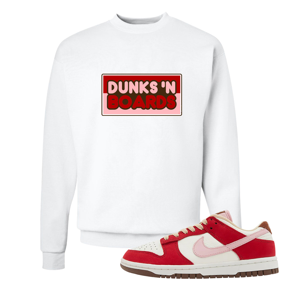 Bacon Low Dunks Crewneck Sweatshirt | Dunks N Boards, White