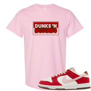 Bacon Low Dunks T Shirt | Dunks N Boards, Light Pink