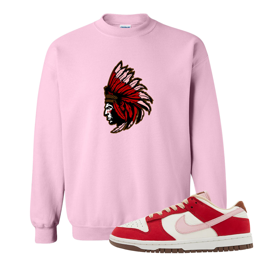 Bacon Low Dunks Crewneck Sweatshirt | Indian Chief, Light Pink