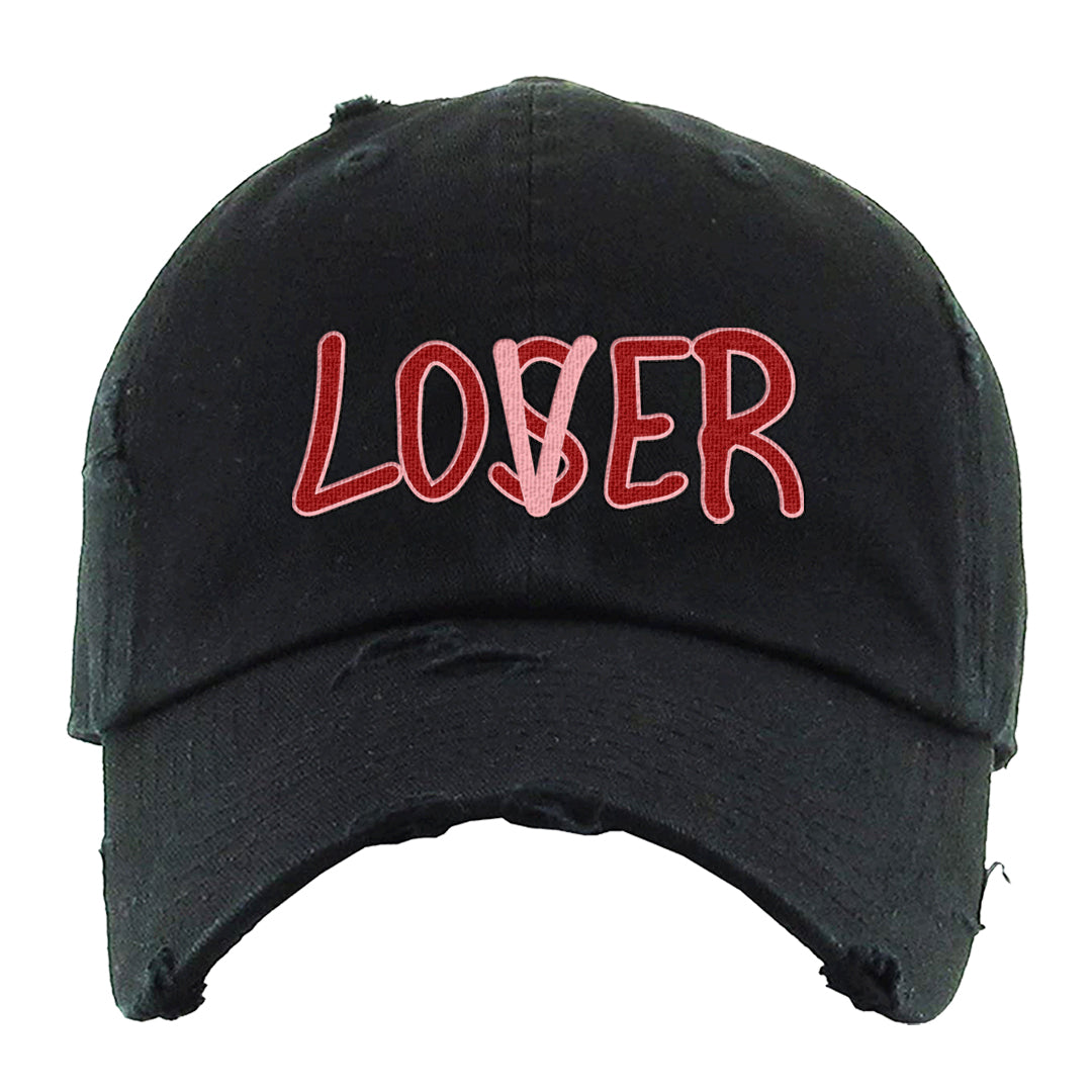 Bacon Low Dunks Distressed Dad Hat | Lover, Black