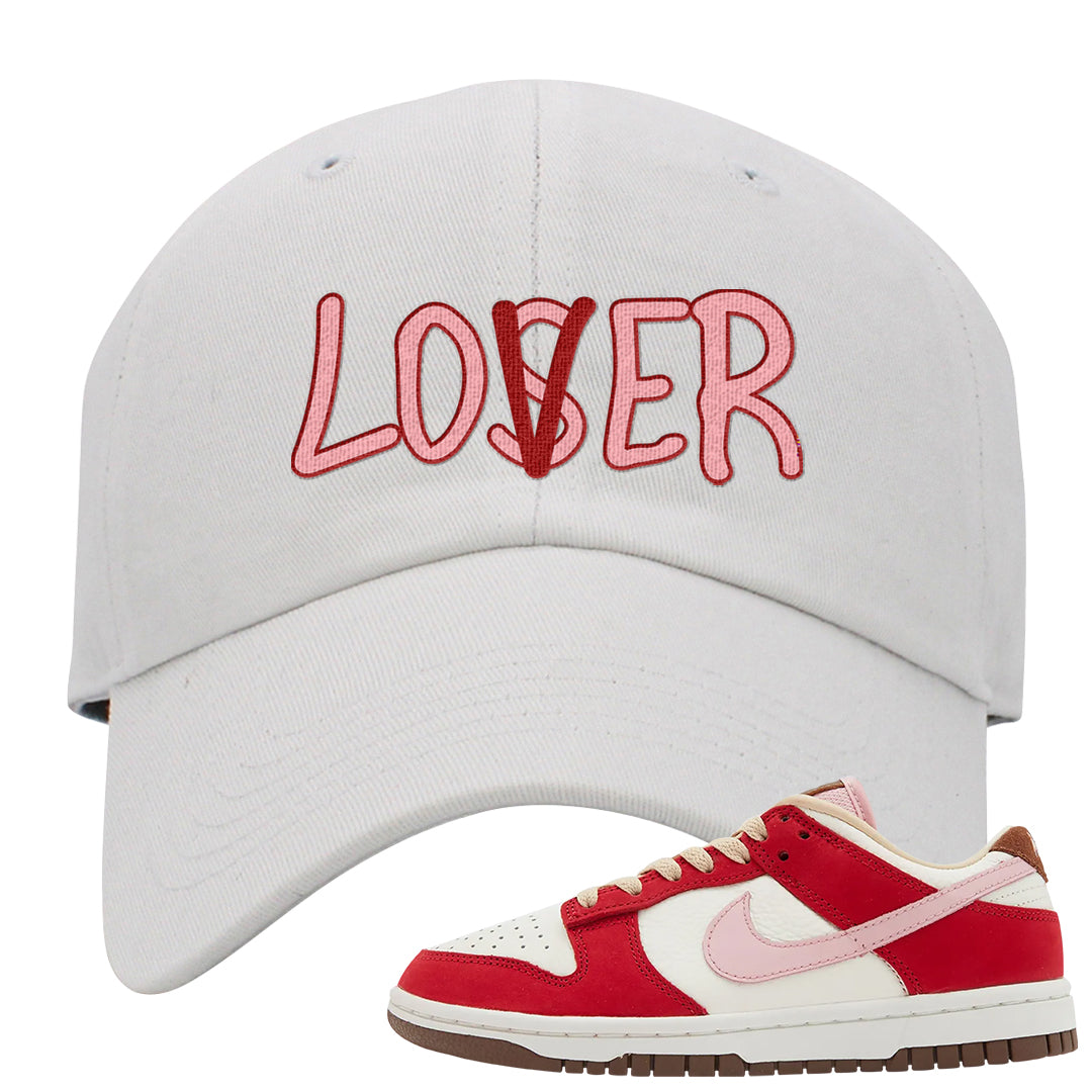 Bacon Low Dunks Dad Hat | Lover, White