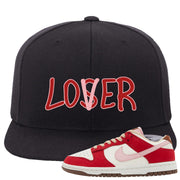 Bacon Low Dunks Snapback Hat | Lover, Black