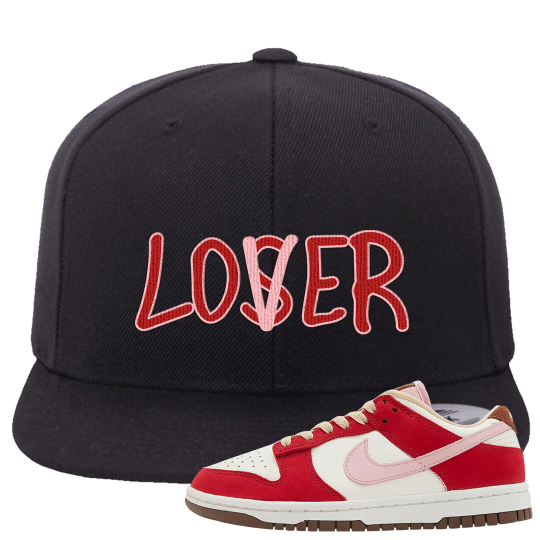 Bacon Low Dunks Snapback Hat | Lover, Black