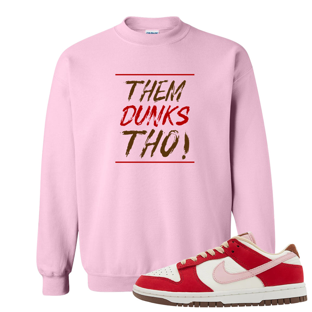 Bacon Low Dunks Crewneck Sweatshirt | Them Dunks Tho, Light Pink