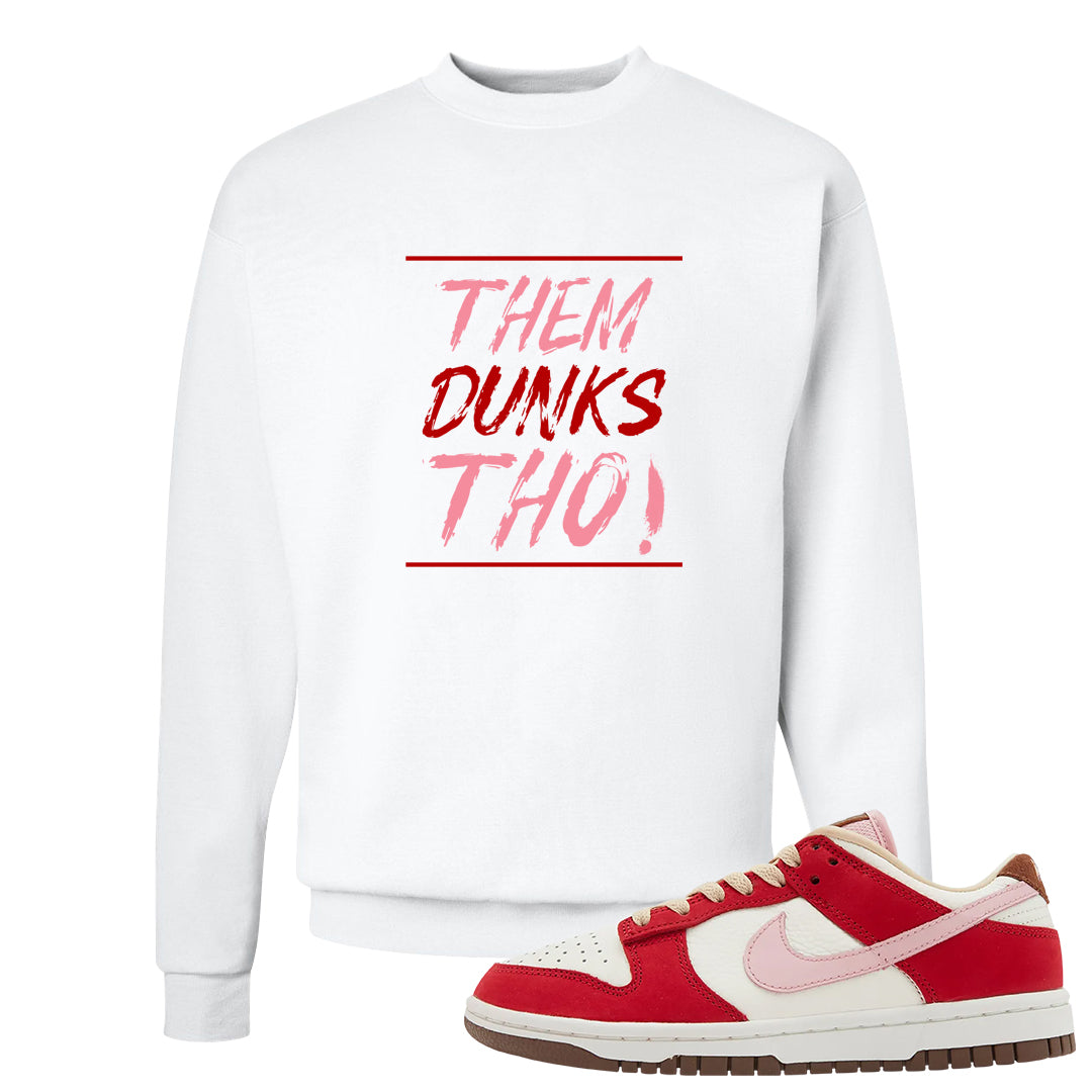 Bacon Low Dunks Crewneck Sweatshirt | Them Dunks Tho, White