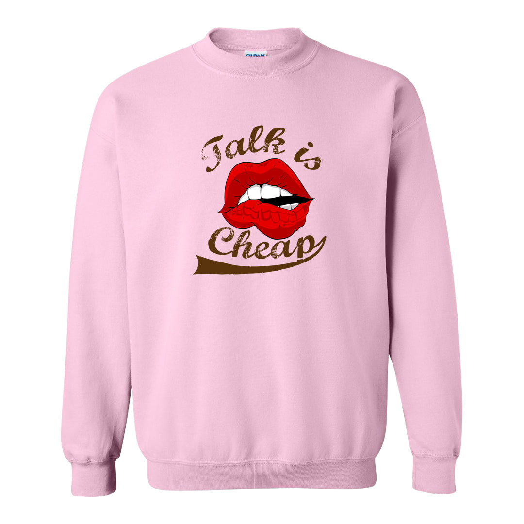 Bacon Low Dunks Crewneck Sweatshirt | Talk Lips, Light Pink