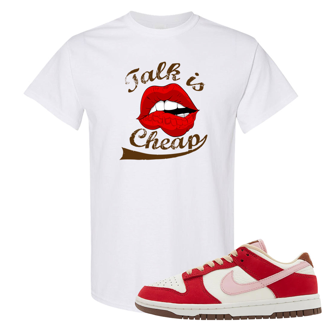 Bacon Low Dunks T Shirt | Talk Lips, White