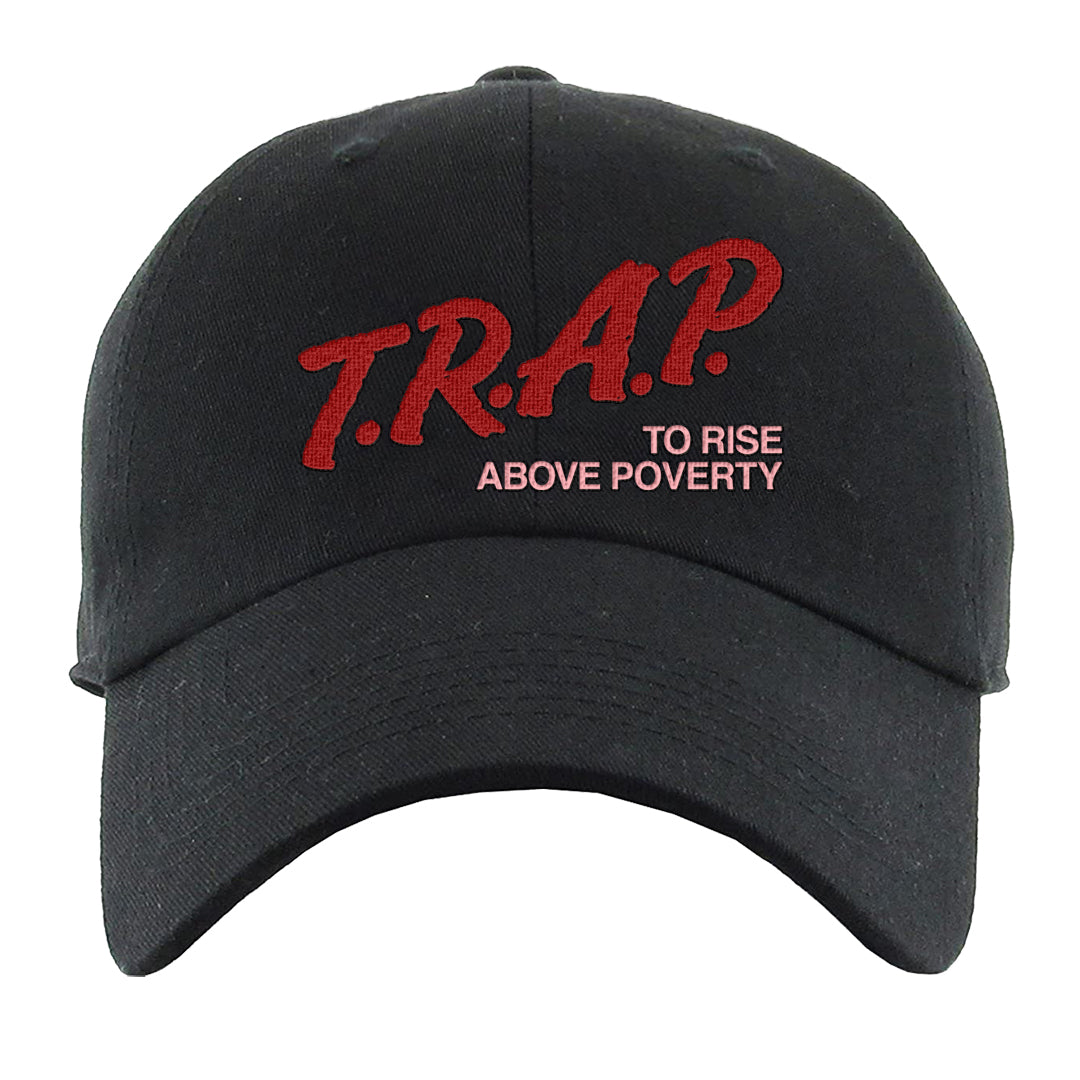 Bacon Low Dunks Dad Hat | Trap To Rise Above Poverty, Black