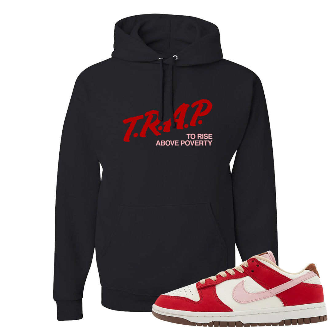 Bacon Low Dunks Hoodie | Trap To Rise Above Poverty, Black